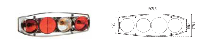 Fanale Posteriore Caraluna II Chromium Catadiottro Rotondo DX - Clicca l'immagine per chiudere